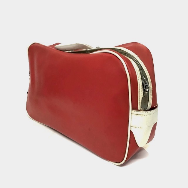 BAG, Retro Vinyl - Red w White Trim